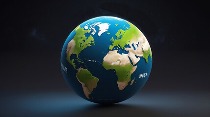 World Space Week abstract digital background design with the earth 