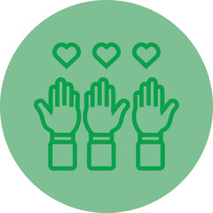 Obraz premium Volunteer Icon Design