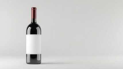 Personalized wine bottle with custom label, festive occasion, 3D illustration