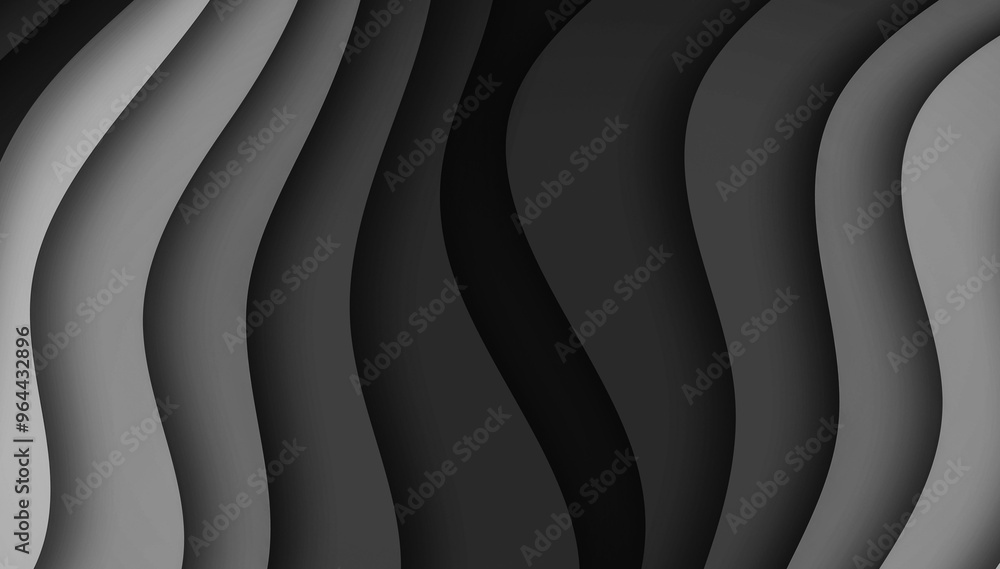 Poster abstract background with curve lines and waves. paper cut illustration.
