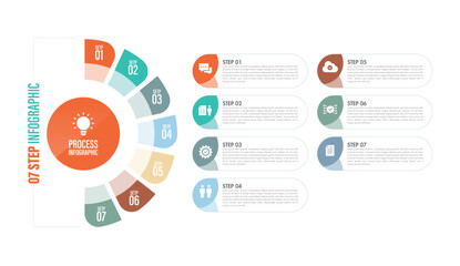 Pie chart with 10 to 04 steps. Colorful diagram collection with Circle icons for infographic, business presentation. Vector illustration.