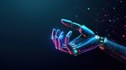 Robotic Hand Reaching Out - Futuristic Technology Concept