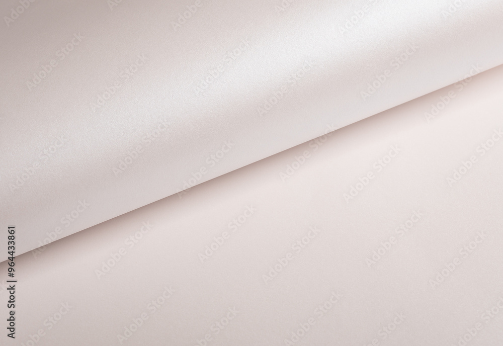Poster Beige and white texture with gradient effect Elegant wavy structure and folded sheet layout Glossy reflection, clear overlay, and Christmas glow Modern design with wave curve
