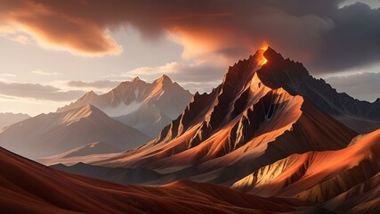 sunrise in the mountains