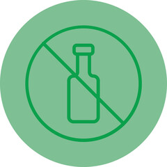 No Alcohol Vector Icon Design