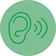 Listening Vector Icon Design