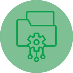 Digital Asset Management Vector Icon Design