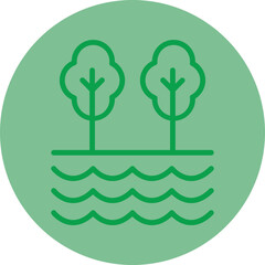 Creek Vector Icon Design