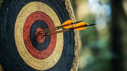 Bullseye:  Arrows Hitting the Target