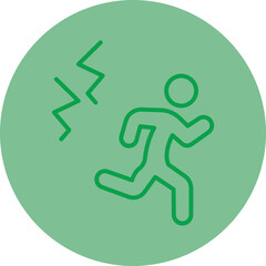 Fototapeta premium Evacuate Icon Design