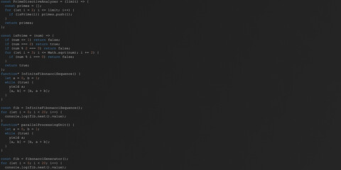 Fototapeta premium Coding Session: Random Lines of Code in Development Environment