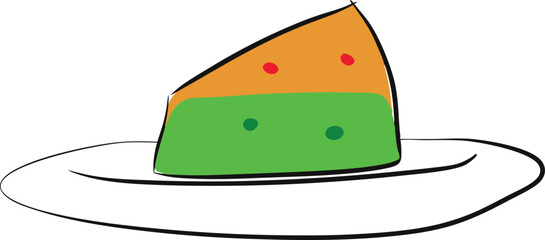 Minimalist Cheese Platter Vector Line Drawing
