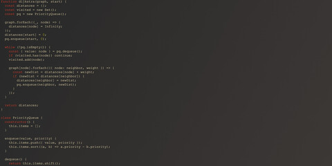 Fototapeta premium IDE Interface with Random Code: Programmer's Workspace