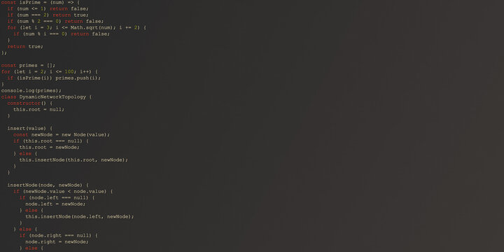 IDE Interface with Random Code: Programmer's Workspace