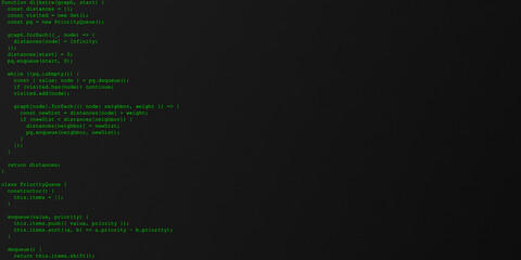 Naklejka premium Random Code Displayed in Integrated Development Environment