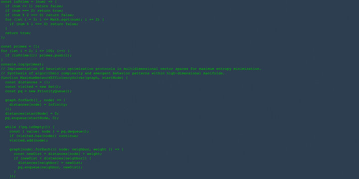 Programming Code on IDE Screen: Abstract Code Snippet