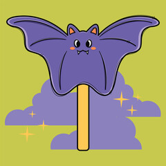 Colorful Halloween Candy with Flat Design