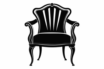 chair icon vector silhouette,chair illustration  white background