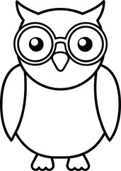 Quirky Owl Sporting Glasses Vector Design for Laughs
