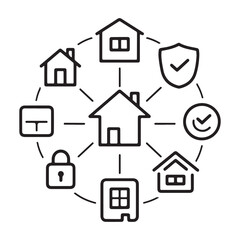 Minimalist Icon Design Collection for Digital Interfaces