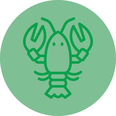 Lobster Vector Icon Design