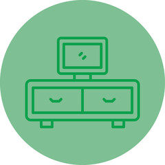 Tv Table Vector Icon Design