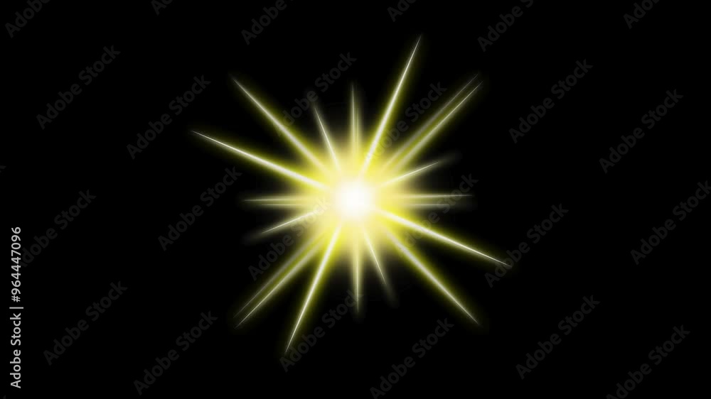 Canvas Prints rotating optical lens flare effect. sunlight lens flares moving on the background of the galaxy. fla