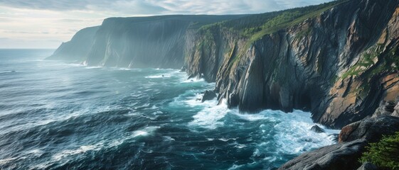 Coastal Cliff A dramatic view of a cliffside overlooking the ocean