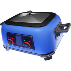 3D Cooking Pot with Lid - Kitchen Cookware Illustration