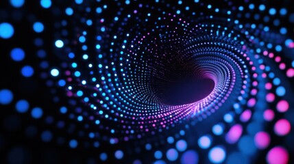 Obraz premium Abstract Neon Lights Tunnel