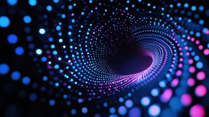 Abstract Neon Lights Tunnel © diwek