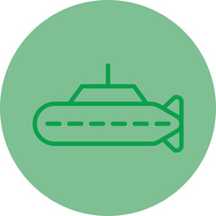 Submarine Vector Icon Design