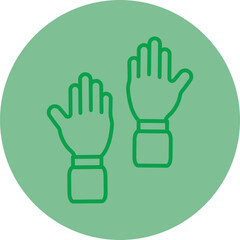 Hand up Vector Icon Design