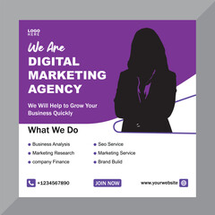 Digital marketing corporate social media and agency banner