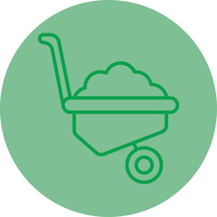 Wheelbarrow Vector Icon Design
