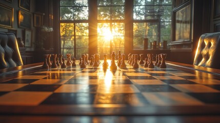 Chessboard with Sunrays