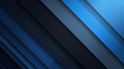 Obraz premium A modern abstract design featuring layered blue gradients and diagonal lines, ideal for backgrounds or digital graphics.