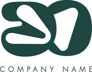 Creative Abstract Initial Letter BO Logo Design