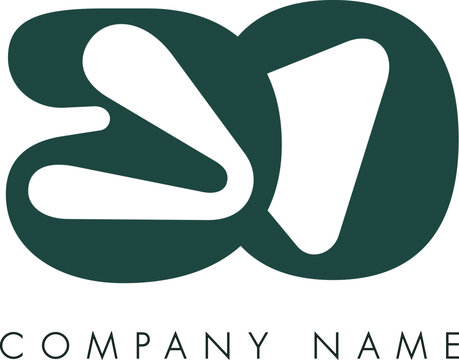 Creative Abstract Initial Letter BO Logo Design