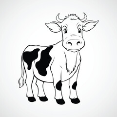 Black Cow Vector illustration