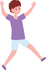 People Are Jumping With Joyful Expressions Illustration