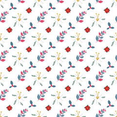 Traditional Vector Pattern Design in Christmas of December