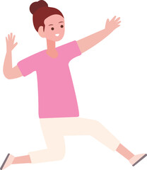 People Are Jumping With Joyful Expressions Illustration