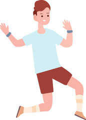 People Are Jumping With Joyful Expressions Illustration