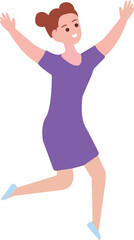 People Are Jumping With Joyful Expressions Illustration