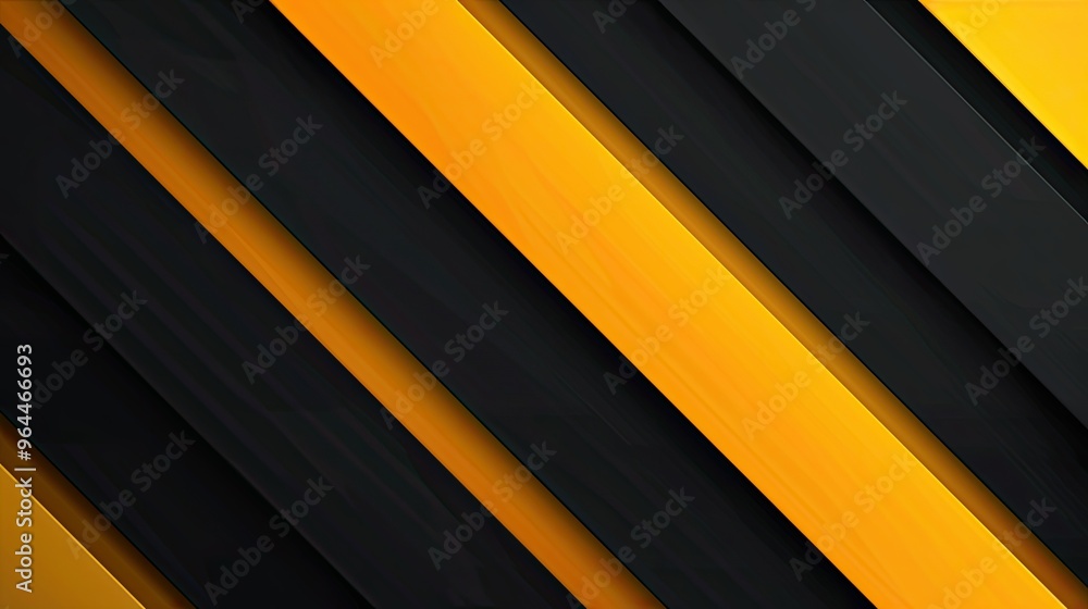 Poster a modern graphic design featuring diagonal stripes in black and gold, creating a sleek and dynamic v