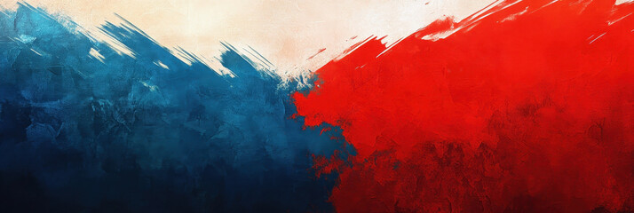 independence day of Slovakia. Horizontal banner. Free space for text. Slovakia flag design. Abstract white-blue-red background