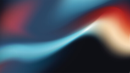 Dynamic Dark Abstract Background with Red and Blue Gradient Waves