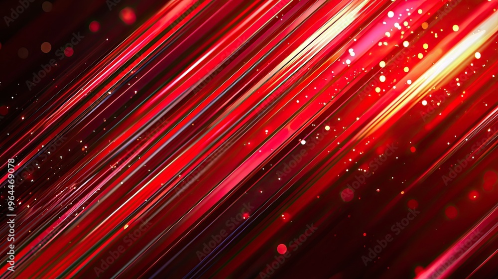 Aufkleber vibrant red background with dynamic lines and sparkling effects, perfect for adding a bold touch to 