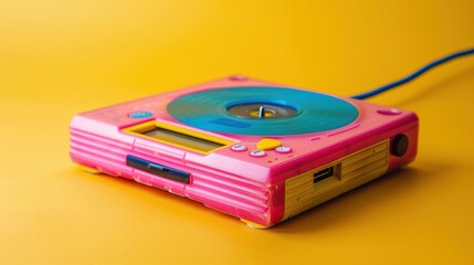 Fototapeta premium Music Player or CD Player: A small, brightly designed player with simple controls, perfect for playing children's music or audiobooks in the nursery. 